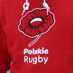 Bluza z kapturem Mak Polskie Rugby - Czerwona